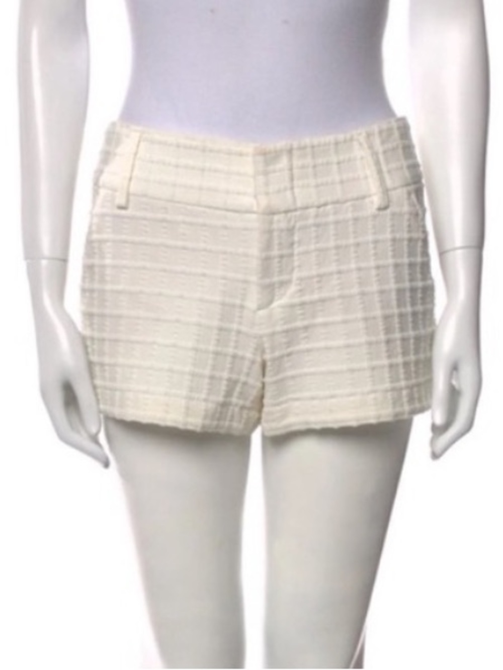 ALICE + OLIVIA White Shorts Textured Stretch, Retail $250